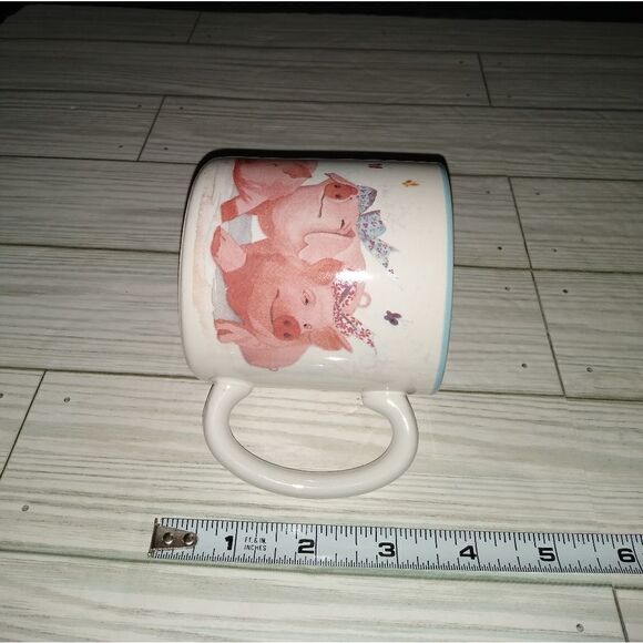Potpourri Press Vintage Pig Out Coffee Tea Mug 1990 Korea Piggy Love Print - Picture 9 of 10